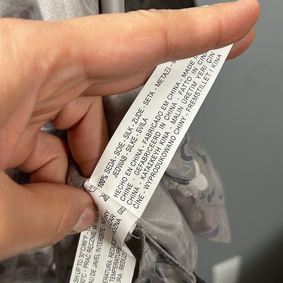 Zara Home Silk Gray Floral Nightgown Slip size M - Picture 11 of 11